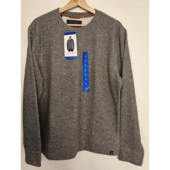 Jachs‎ New York Gray Long Sleeve Casual Pullover Mens Sweatshirt, Size L - Picture 1 of 6